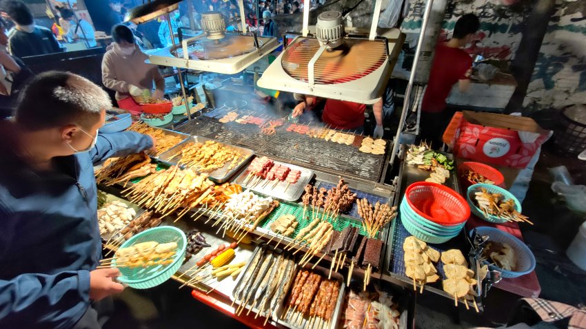 food stand in night market