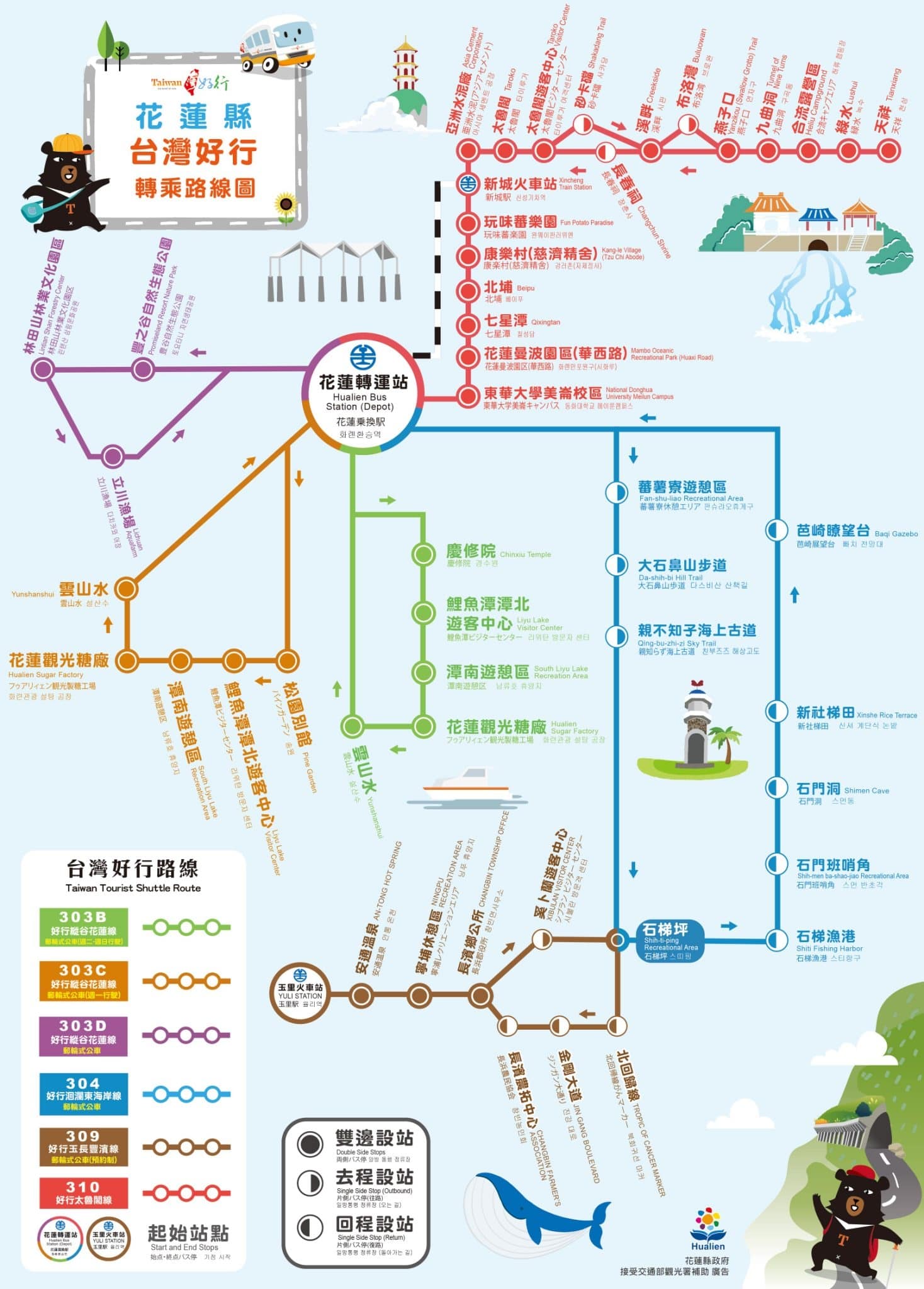 taiwan trip shuttle bus routes