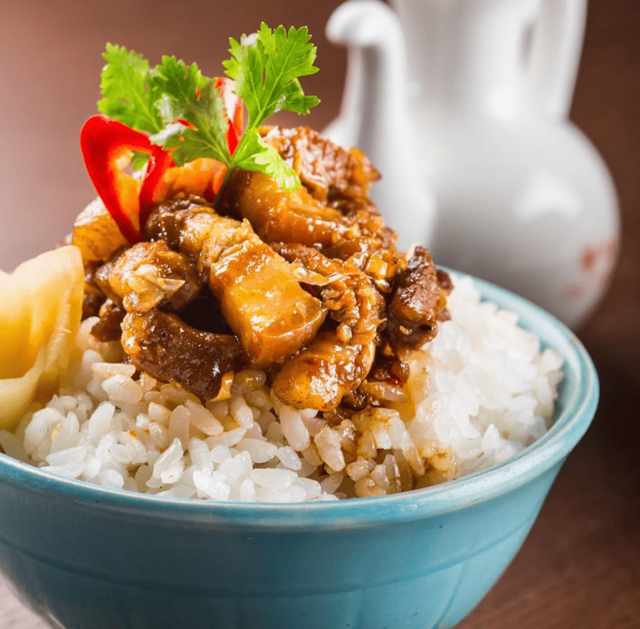 braised pork rice